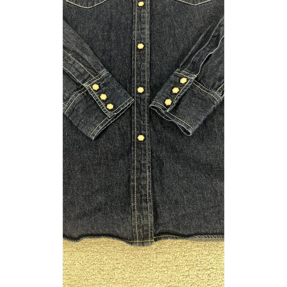 Levi's Shirt Mens L 1998 Universal Studios Wardrobe Denim Western Pearl Snap EUC - Picture 5 of 16
